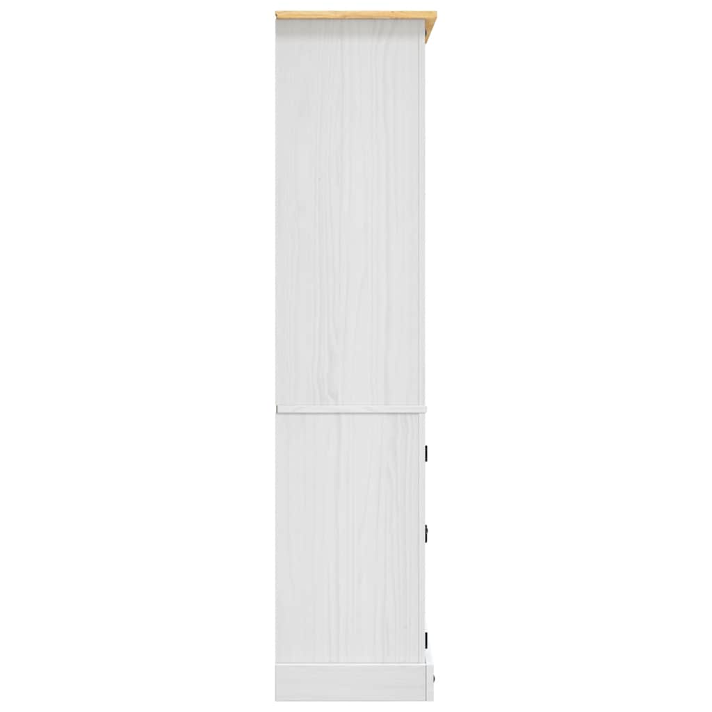 vidaXL Dulap de bucătărie, alb, pin mexican, 80x40x170 cm, gama Corona