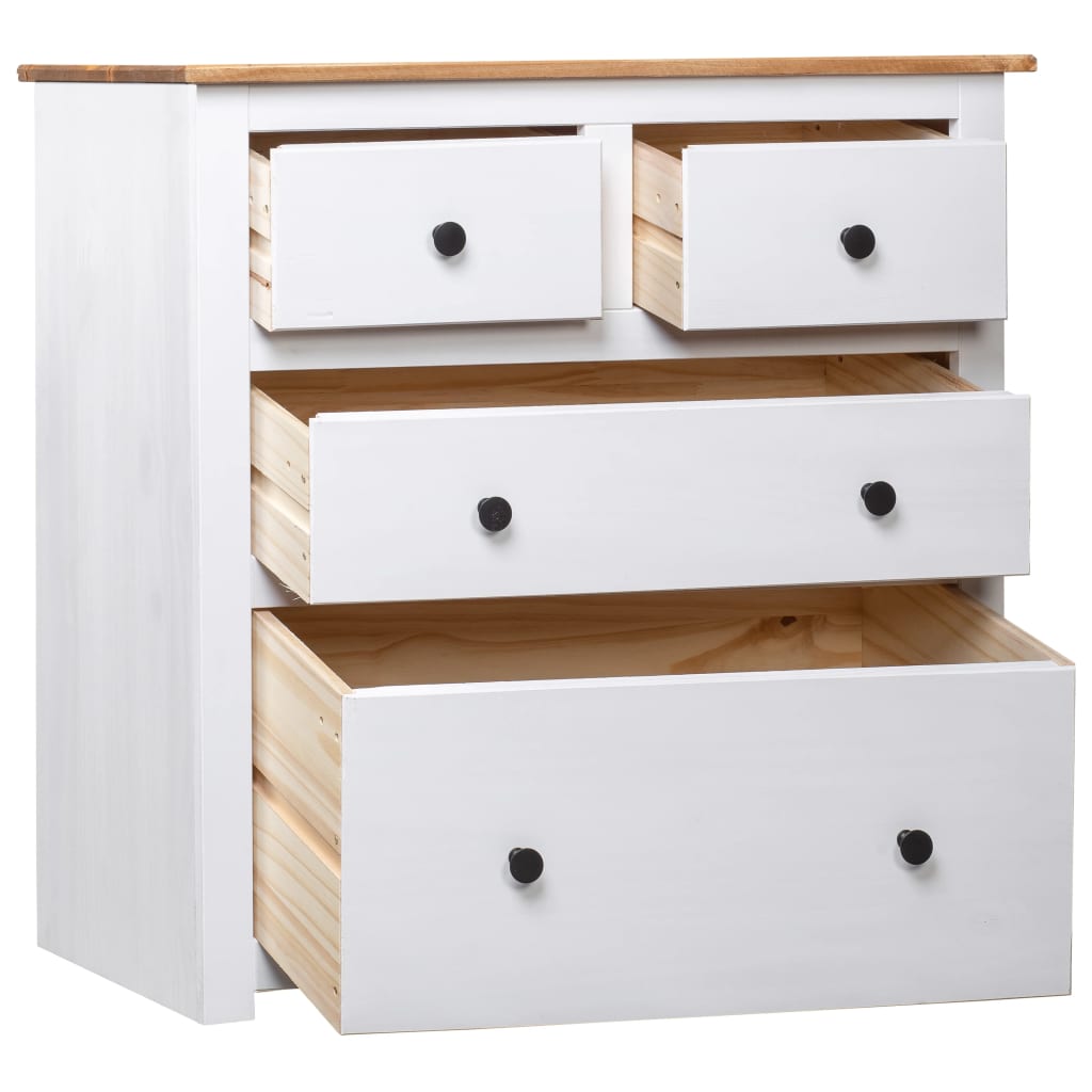 vidaXL Servantă, alb, 80 x 40 x 83 cm, lemn de pin, gama Panama vidaXL Servantă, alb, 80 x 40 x 83 cm, lemn de pin, gama Panama