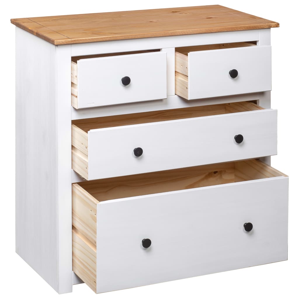 vidaXL Servantă, alb, 80 x 40 x 83 cm, lemn de pin, gama Panama vidaXL Servantă, alb, 80 x 40 x 83 cm, lemn de pin, gama Panama