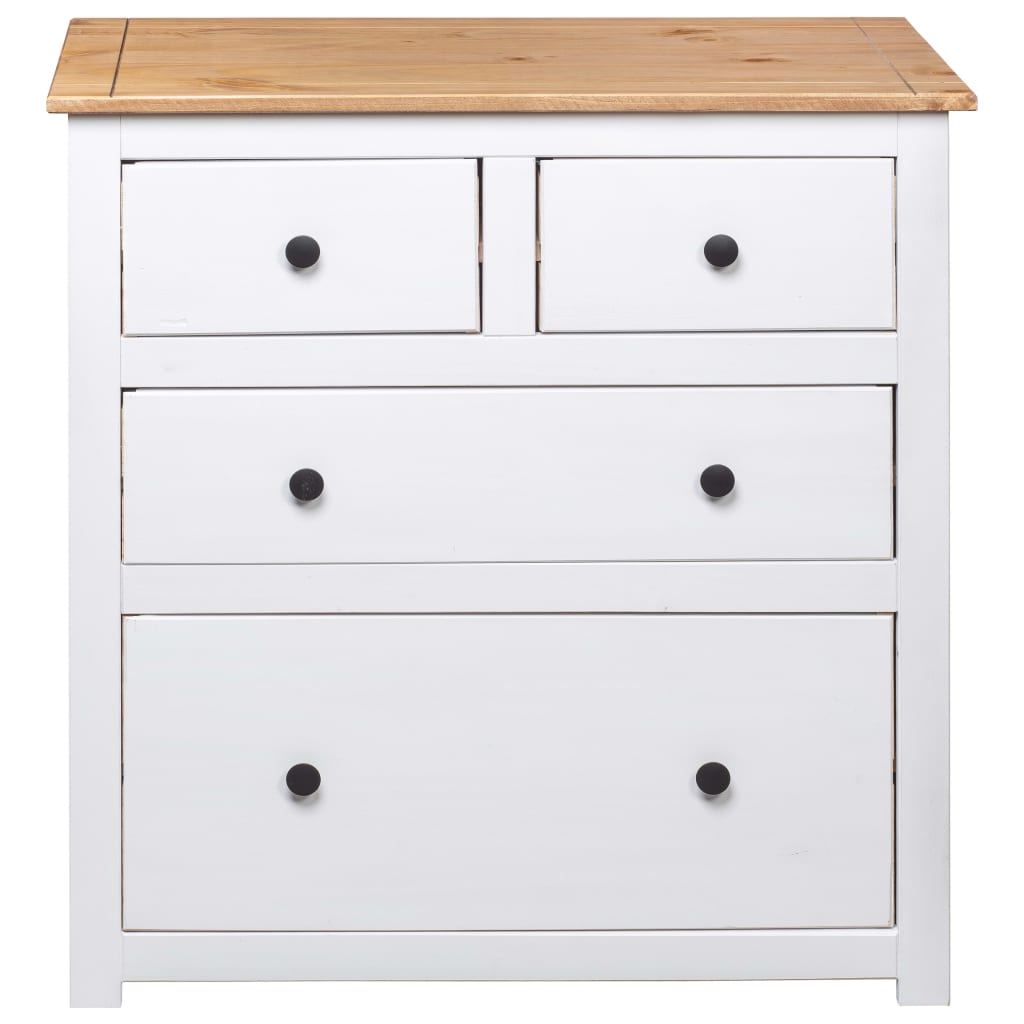 vidaXL Servantă, alb, 80 x 40 x 83 cm, lemn de pin, gama Panama vidaXL Servantă, alb, 80 x 40 x 83 cm, lemn de pin, gama Panama