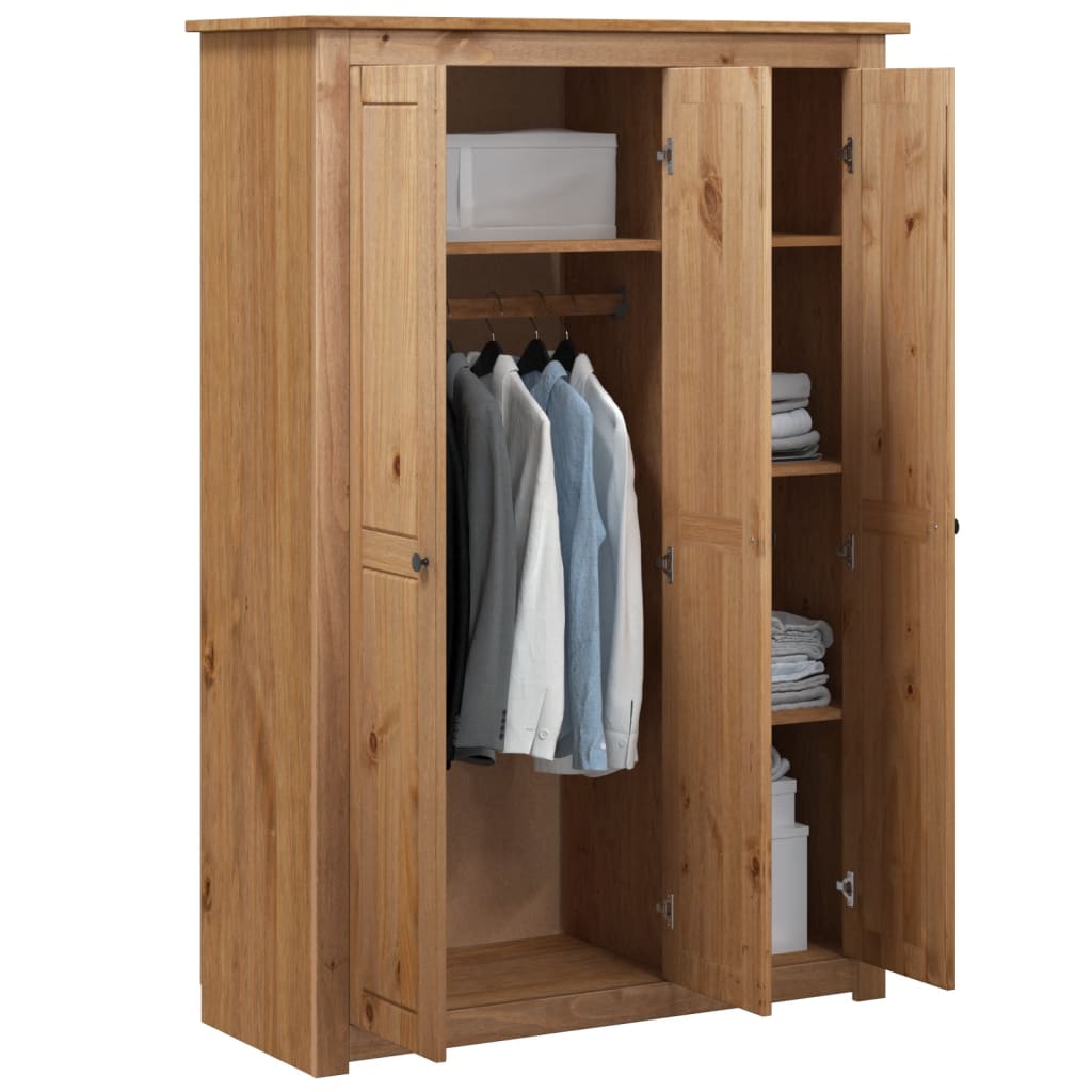 vidaXL Șifonier cu 3 uși, 118 x 50 x 171,5 cm, pin gama Panama vidaXL Șifonier cu 3 uși, 118 x 50 x 171,5 cm, pin gama Panama