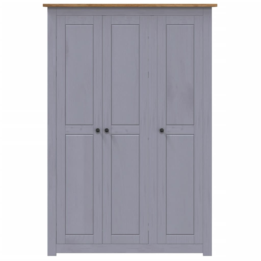vidaXL Șifonier cu 3 uși, gri, 118 x 50 x 171,5 cm, pin gama Panama