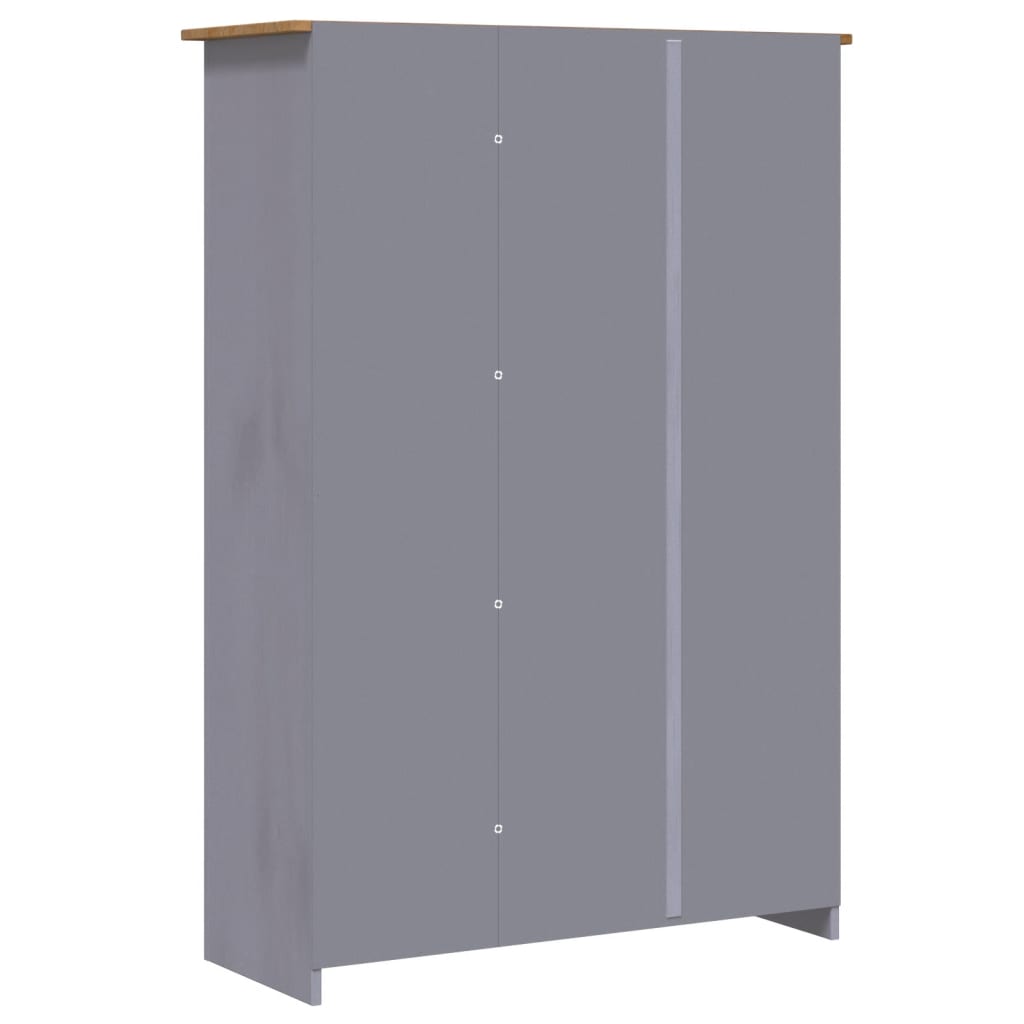 vidaXL Șifonier cu 3 uși, gri, 118 x 50 x 171,5 cm, pin gama Panama