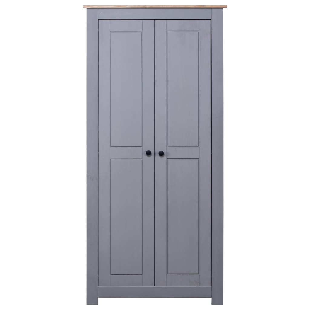 vidaXL Șifonier, gri, 80 x 50 x 171,5 cm, lemn masiv pin gama Panama