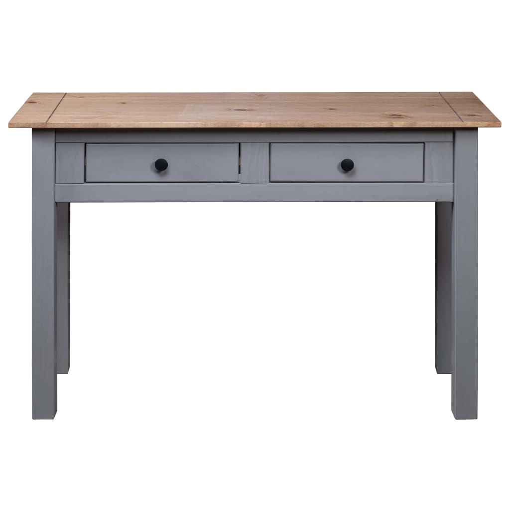 vidaXL Masă consolă, gri, 110x40x72 cm, lemn masiv de pin, gama Panama