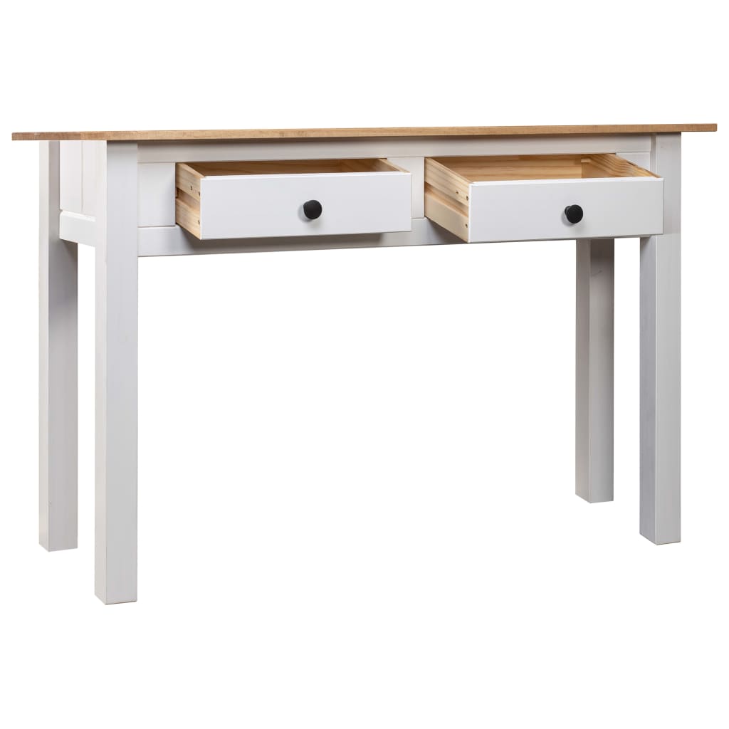 vidaXL Masă consolă, alb, 100x40x72 cm, lemn masiv de pin, gama Panama