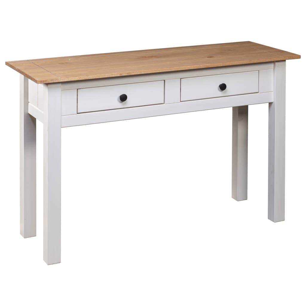 vidaXL Masă consolă, alb, 100x40x72 cm, lemn masiv de pin, gama Panama