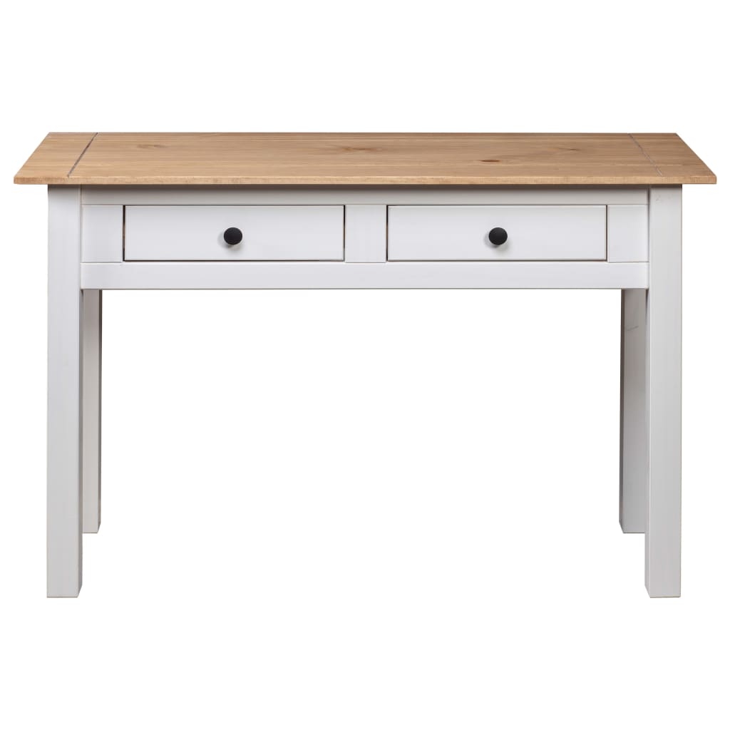 vidaXL Masă consolă, alb, 100x40x72 cm, lemn masiv de pin, gama Panama
