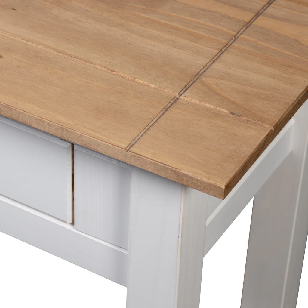 vidaXL Masă consolă, alb, 100x40x72 cm, lemn masiv de pin, gama Panama
