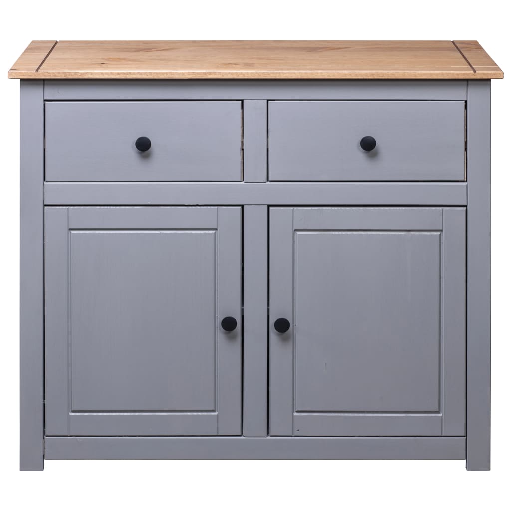 vidaXL Servantă, gri, 93 x 40 x 80 cm, lemn masiv pin, gama Panama vidaXL Servantă, gri, 93 x 40 x 80 cm, lemn masiv pin, gama Panama