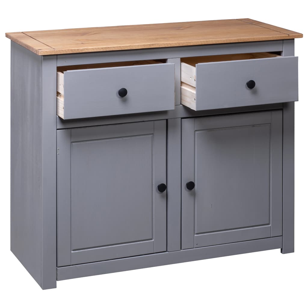 vidaXL Servantă, gri, 93 x 40 x 80 cm, lemn masiv pin, gama Panama vidaXL Servantă, gri, 93 x 40 x 80 cm, lemn masiv pin, gama Panama