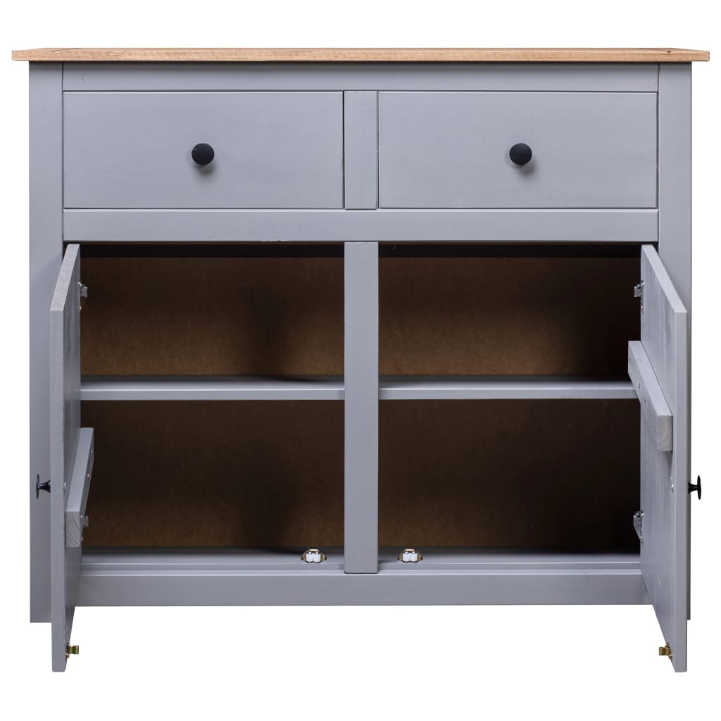 vidaXL Servantă, gri, 93 x 40 x 80 cm, lemn masiv pin, gama Panama vidaXL Servantă, gri, 93 x 40 x 80 cm, lemn masiv pin, gama Panama