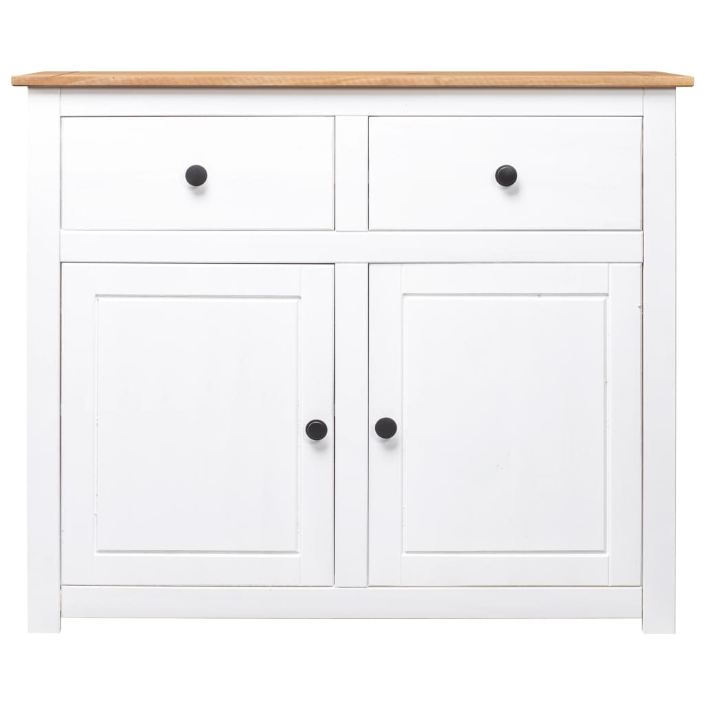 vidaXL Servantă, alb, 93x40x80 cm, lemn masiv pin, gama Panama vidaXL Servantă, alb, 93x40x80 cm, lemn masiv pin, gama Panama