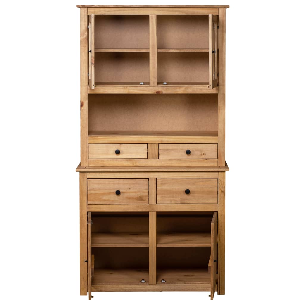 vidaXL Bufet înalt, 93x40,5x180 cm, lemn masiv pin, gama Panama