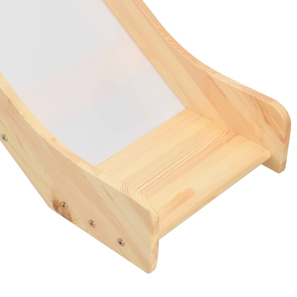 vidaXL Cadru pat etajat copii cu tobogan & scară 97x208cm lemn de pin vidaXL Cadru pat etajat copii cu tobogan & scară 97x208cm lemn de pin