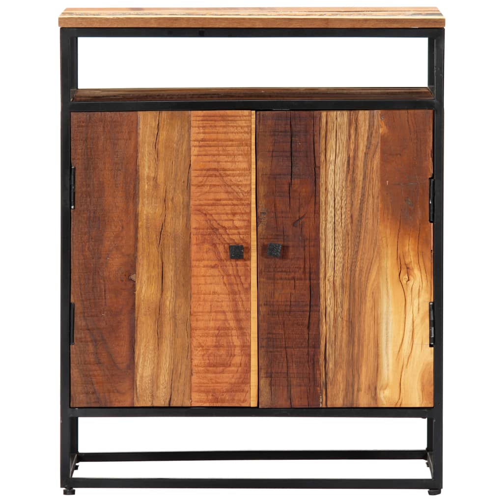 vidaXL Dulap lateral, 60 x 35 x 76 cm, lemn masiv reciclat și oțel vidaXL Dulap lateral, 60 x 35 x 76 cm, lemn masiv reciclat și oțel