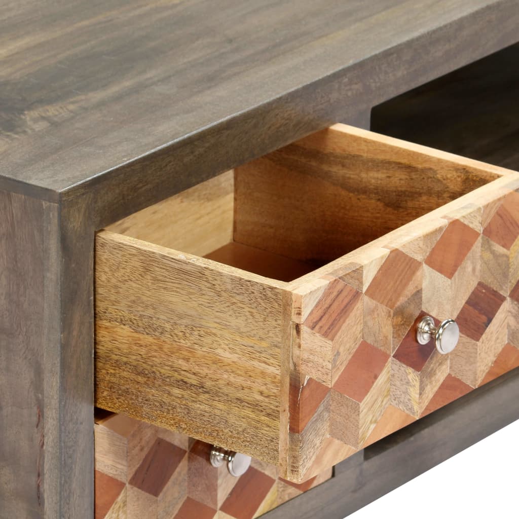 vidaXL Comodă TV, gri, 120 x 30 x 40 cm, lemn masiv de mango vidaXL Comodă TV, gri, 120 x 30 x 40 cm, lemn masiv de mango
