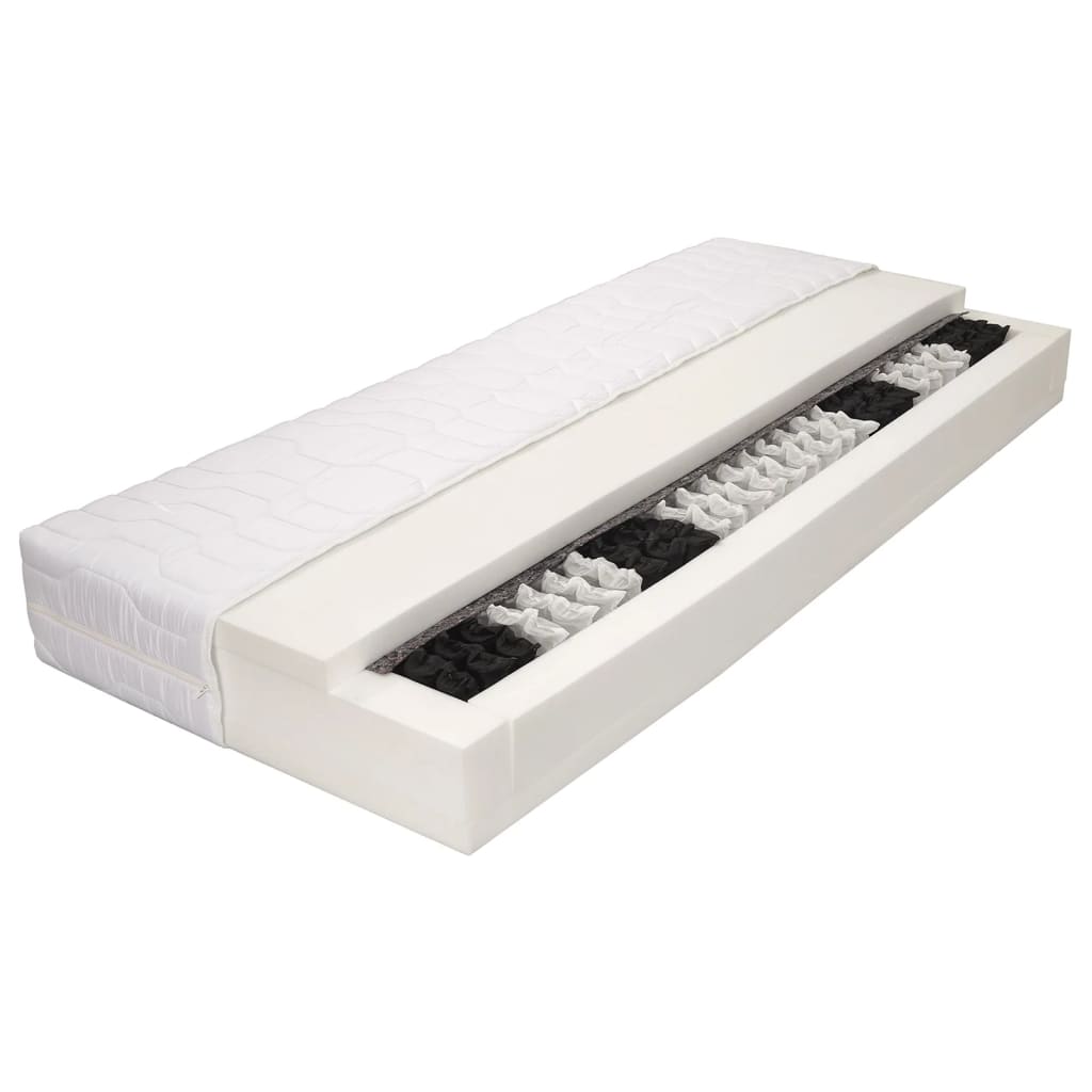 vidaXL Saltea Pocket Spring, 80 x 200 cm, 7 zone, 20 cm, H2 vidaXL Saltea Pocket Spring, 80 x 200 cm, 7 zone, 20 cm, H2