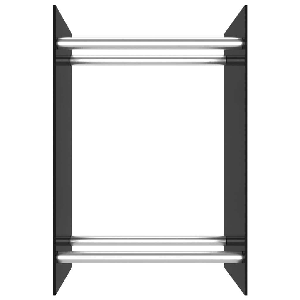 vidaXL Rastel lemne de foc, negru, 40 x 35 x 60 cm, sticlă vidaXL Rastel lemne de foc, negru, 40 x 35 x 60 cm, sticlă