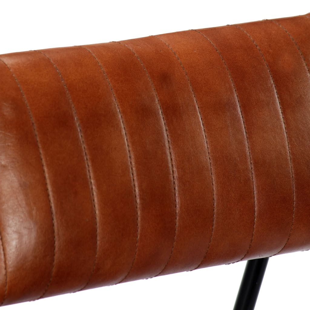 vidaXL Scaun balansoar, maro, piele naturală vidaXL Scaun balansoar, maro, piele naturală
