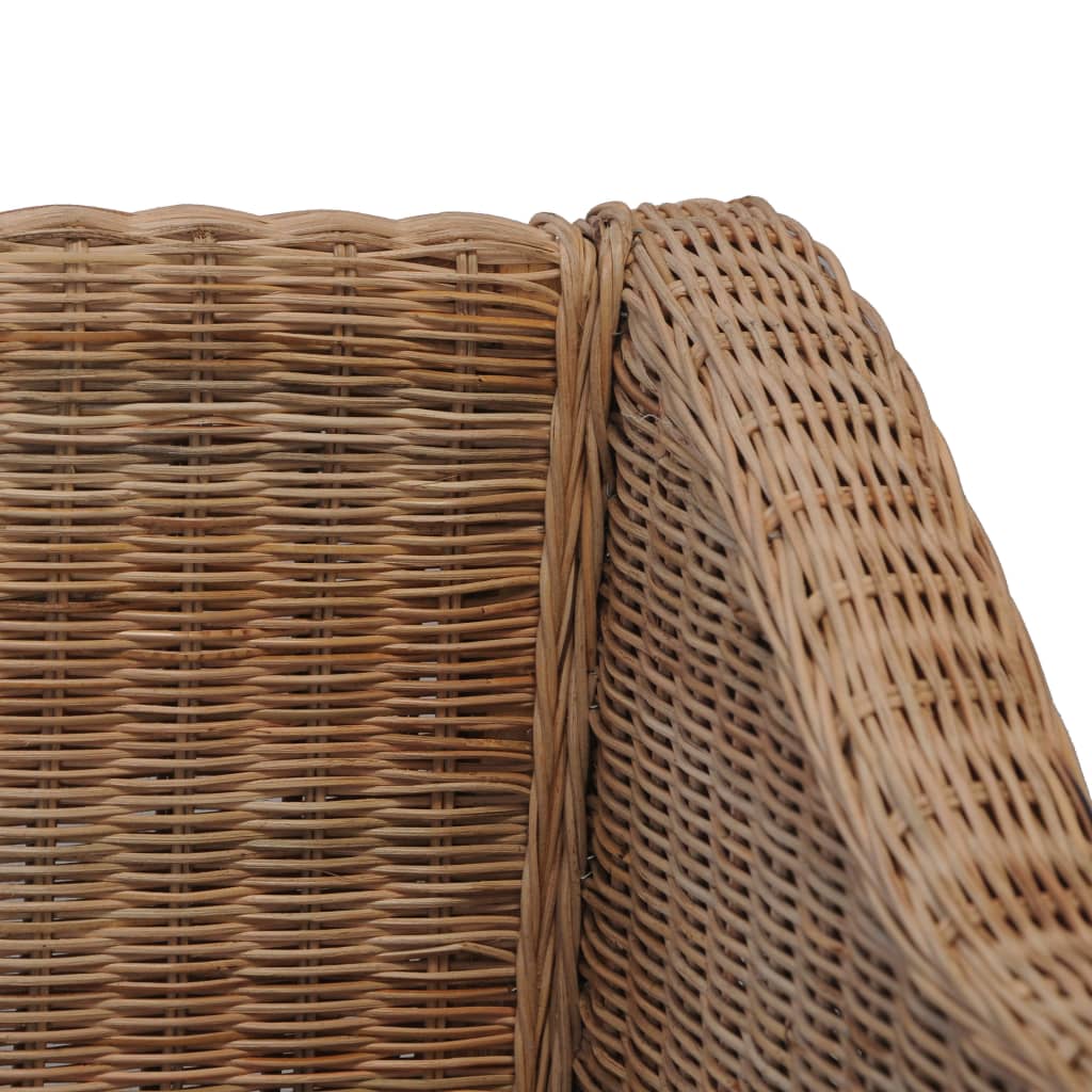 vidaXL Fotoliu cu perne, culoare naturală, ratan vidaXL Fotoliu cu perne, culoare naturală, ratan