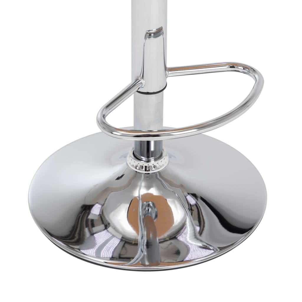 vidaXL Scaune de bar, 2 buc., crem, lemn curbat și piele ecologică