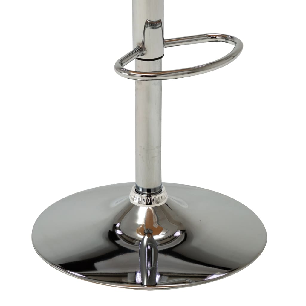 vidaXL Scaun de bar, crem, lemn curbat și piele ecologică