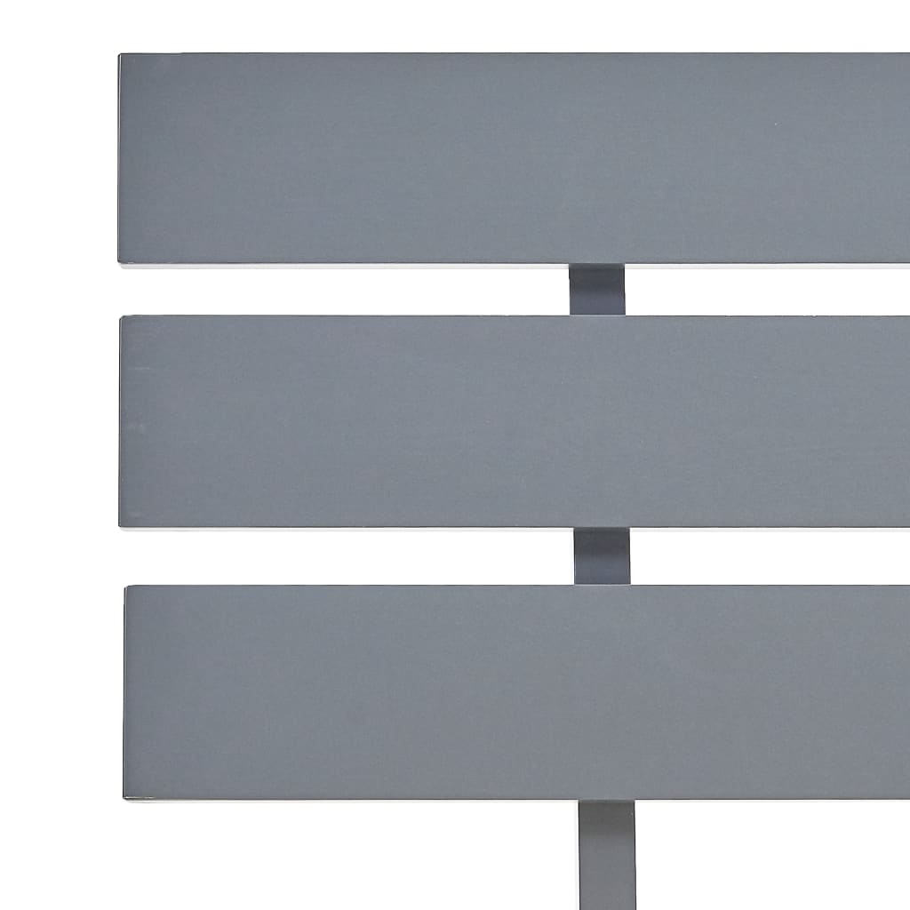 vidaXL Cadru de pat cu tăblie, gri, 160x200 cm, lemn masiv de pin