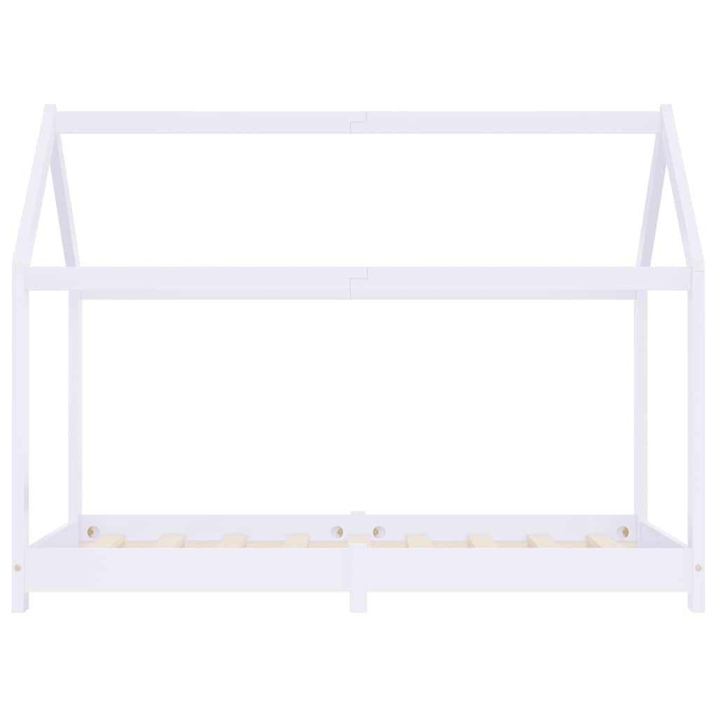 vidaXL Cadru pat de copii, alb, 80x160 cm, lemn masiv de pin vidaXL Cadru pat de copii, alb, 80x160 cm, lemn masiv de pin