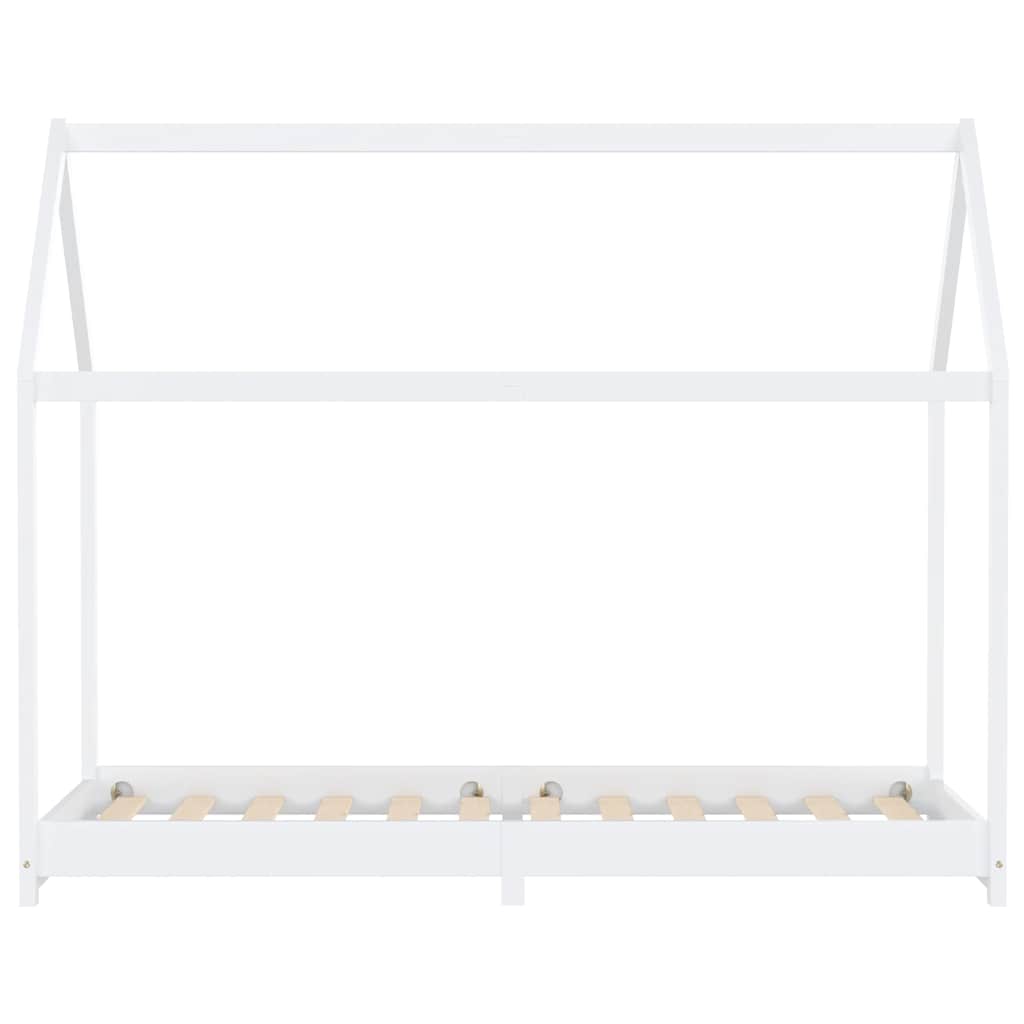 vidaXL Cadru pat de copii, alb, 90 x 200 cm, lemn masiv de pin vidaXL Cadru pat de copii, alb, 90 x 200 cm, lemn masiv de pin