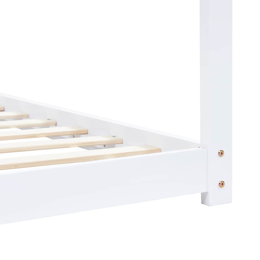 vidaXL Cadru pat de copii, alb, 90 x 200 cm, lemn masiv de pin vidaXL Cadru pat de copii, alb, 90 x 200 cm, lemn masiv de pin