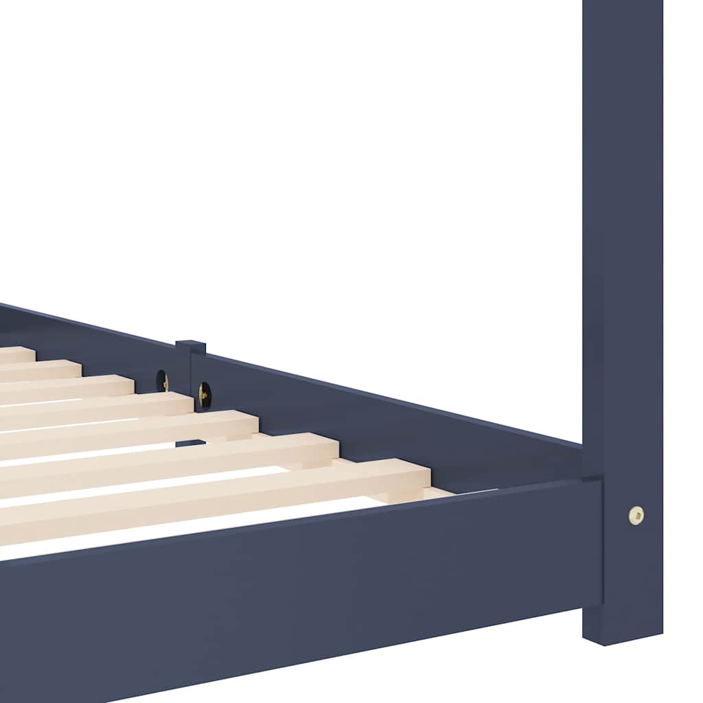 vidaXL Cadru pat de copii, gri, 70 x 140 cm, lemn masiv de pin vidaXL Cadru pat de copii, gri, 70 x 140 cm, lemn masiv de pin