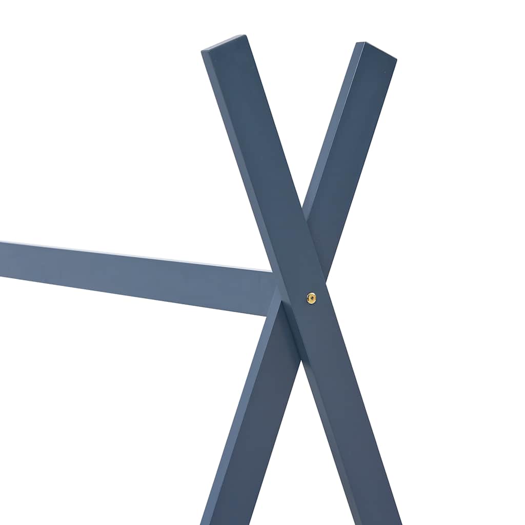 vidaXL Cadru de pat pentru copii, gri, 90 x 200 cm, lemn masiv de pin