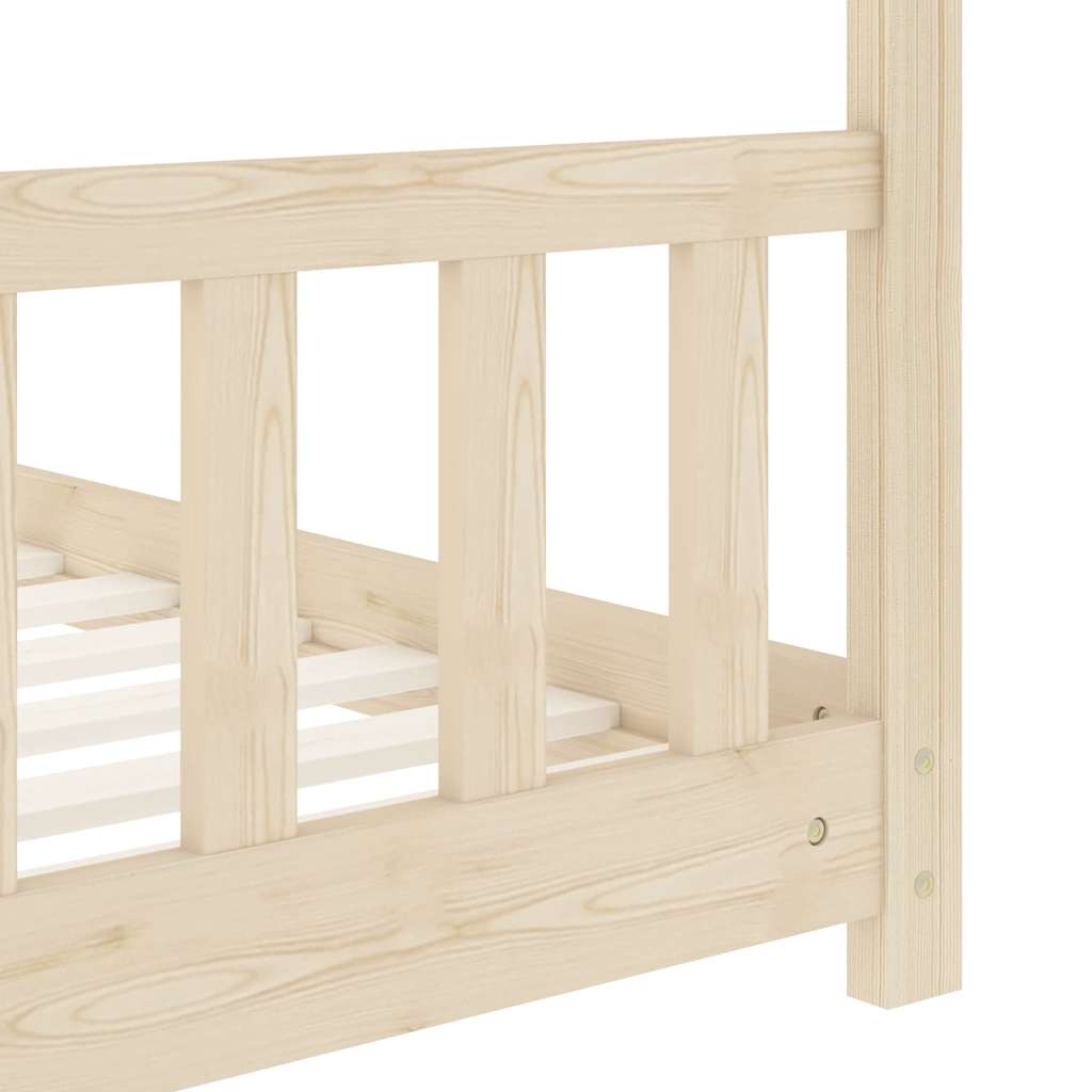 vidaXL Cadru de pat pentru copii, 70 x 140 cm, lemn masiv de pin vidaXL Cadru de pat pentru copii, 70 x 140 cm, lemn masiv de pin