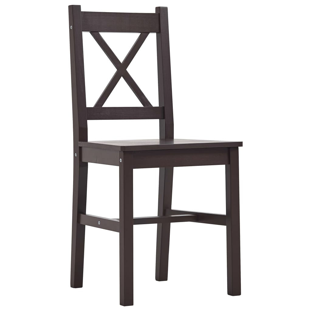 vidaXL Set mobilier de bucătărie, 7 piese, maro închis, lemn de pin