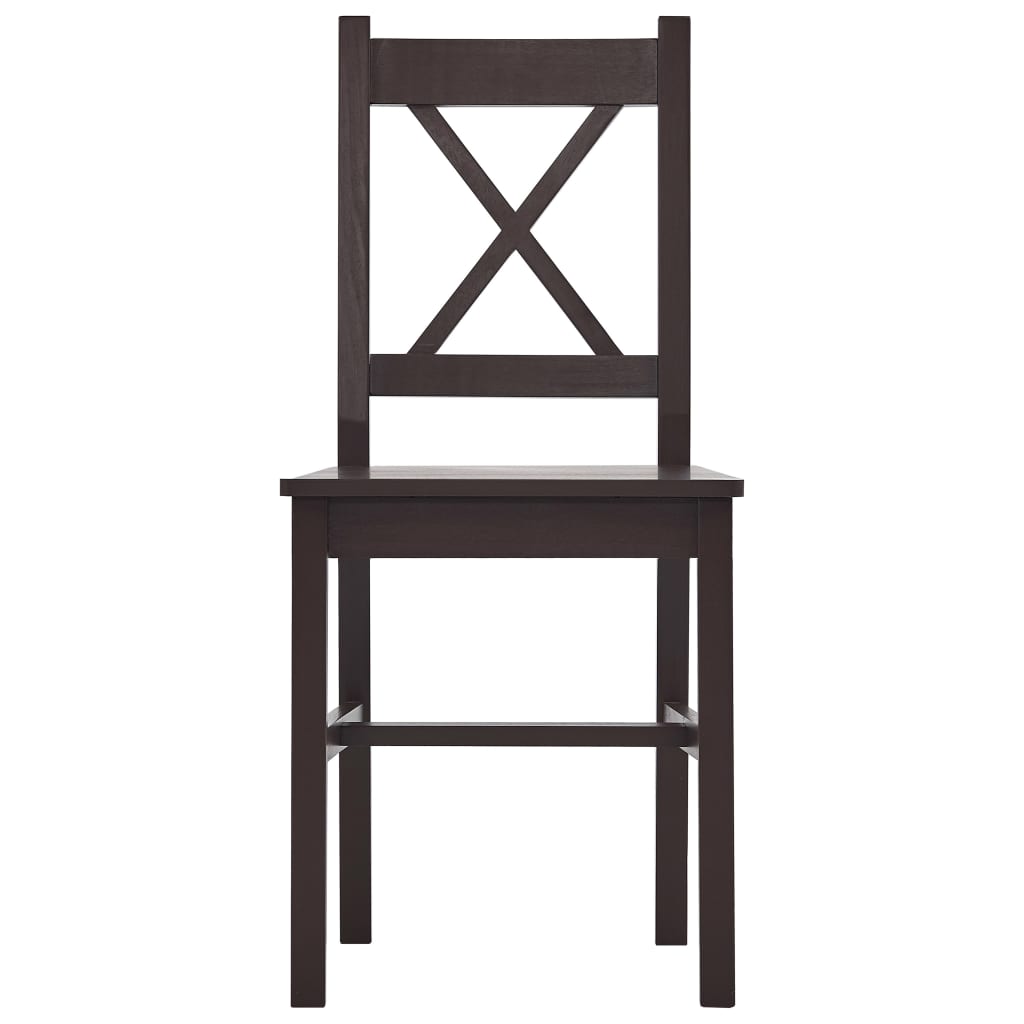 vidaXL Set mobilier de bucătărie, 7 piese, maro închis, lemn de pin