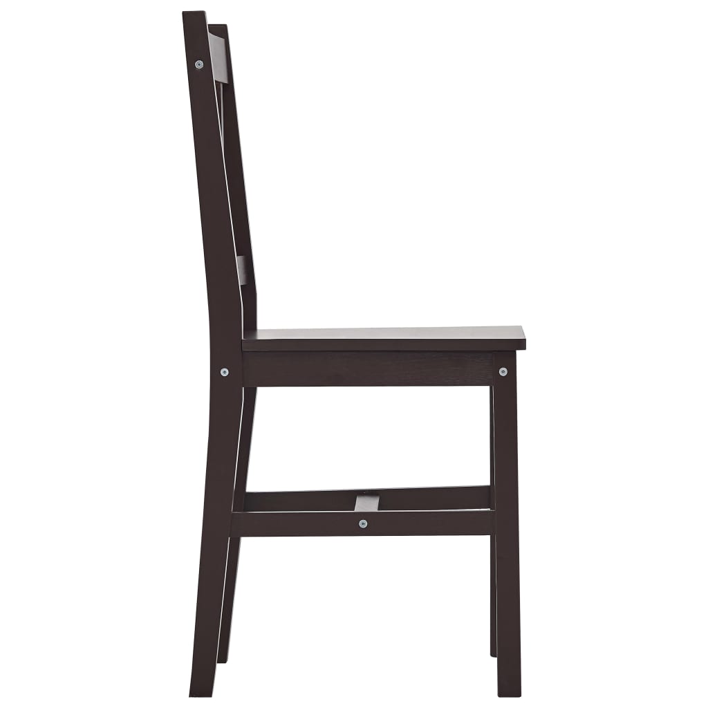 vidaXL Set mobilier de bucătărie, 7 piese, maro închis, lemn de pin
