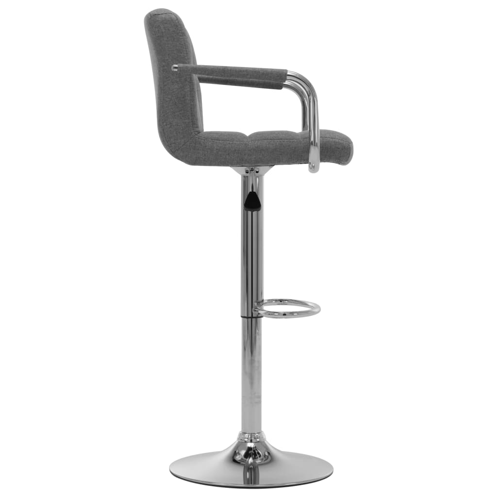 vidaXL Scaun de bar, gri deschis, material textil vidaXL Scaun de bar, gri deschis, material textil