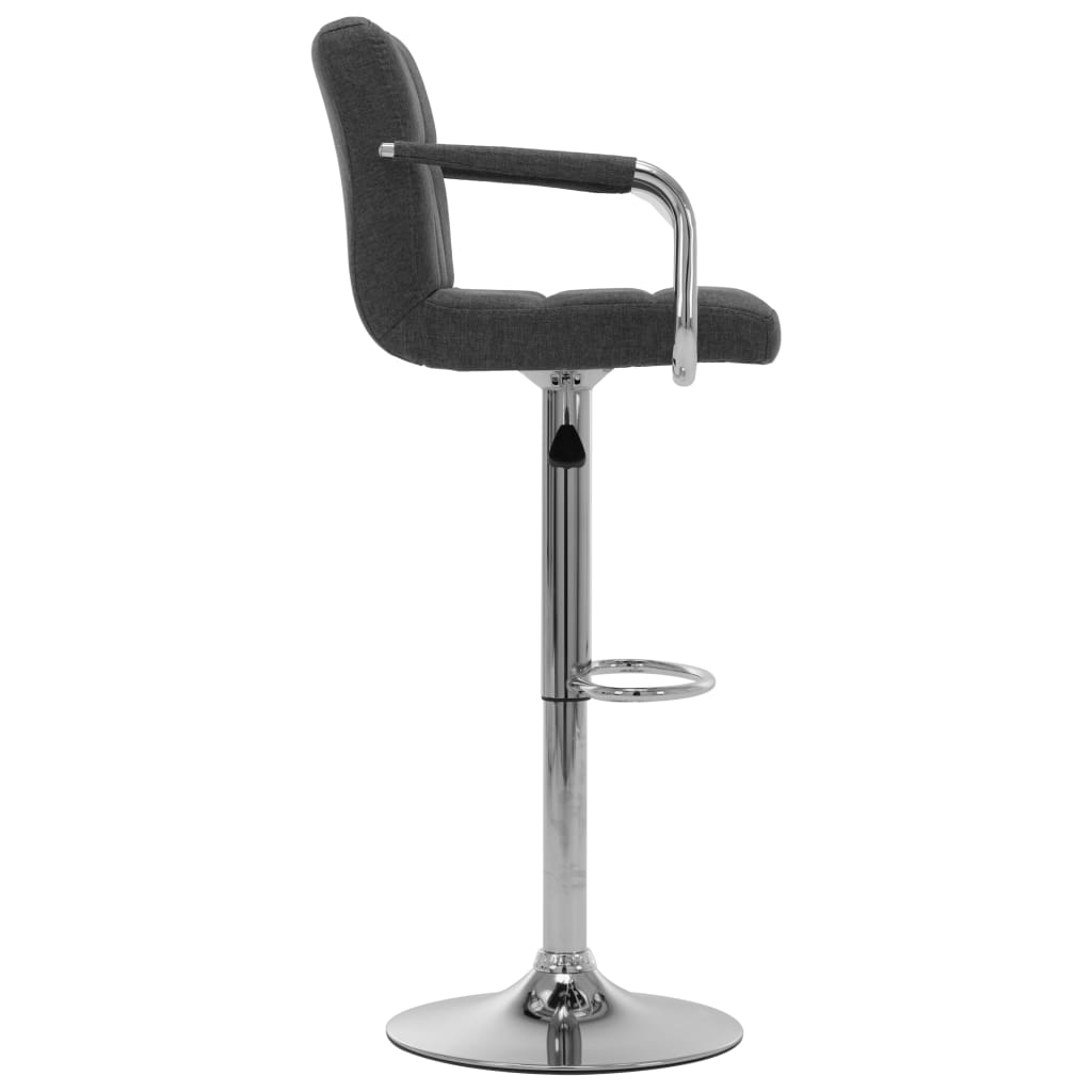 vidaXL Scaun de bar, gri închis, material textil vidaXL Scaun de bar, gri închis, material textil