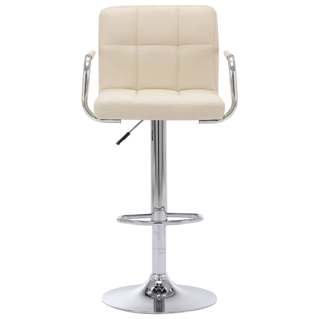 vidaXL Scaun de bar, crem, material textil vidaXL Scaun de bar, crem, material textil