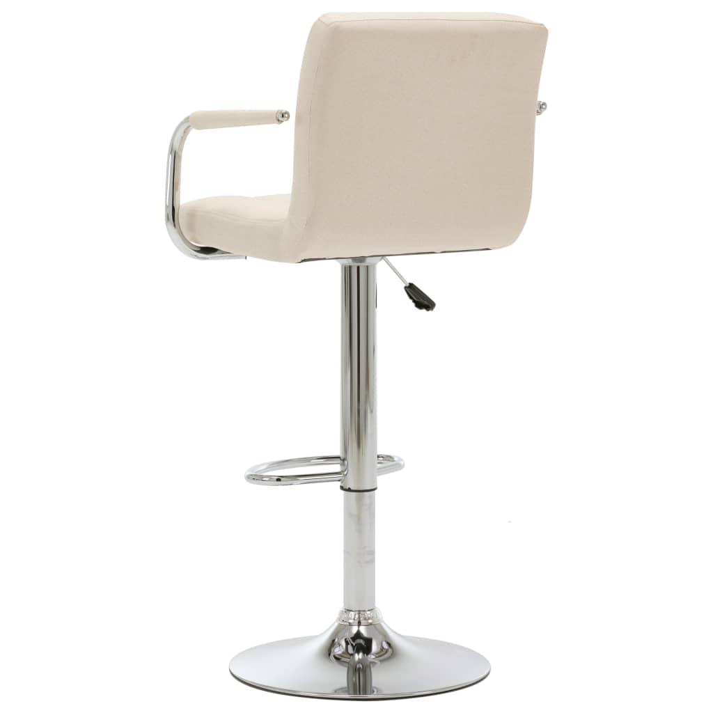 vidaXL Scaun de bar, crem, material textil vidaXL Scaun de bar, crem, material textil