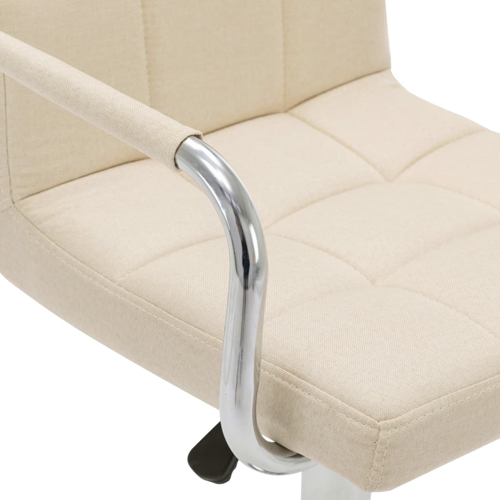 vidaXL Scaun de bar, crem, material textil vidaXL Scaun de bar, crem, material textil