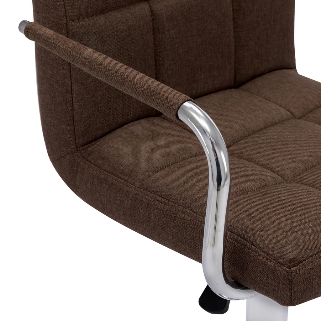 vidaXL Scaun de bar, maro, material textil vidaXL Scaun de bar, maro, material textil