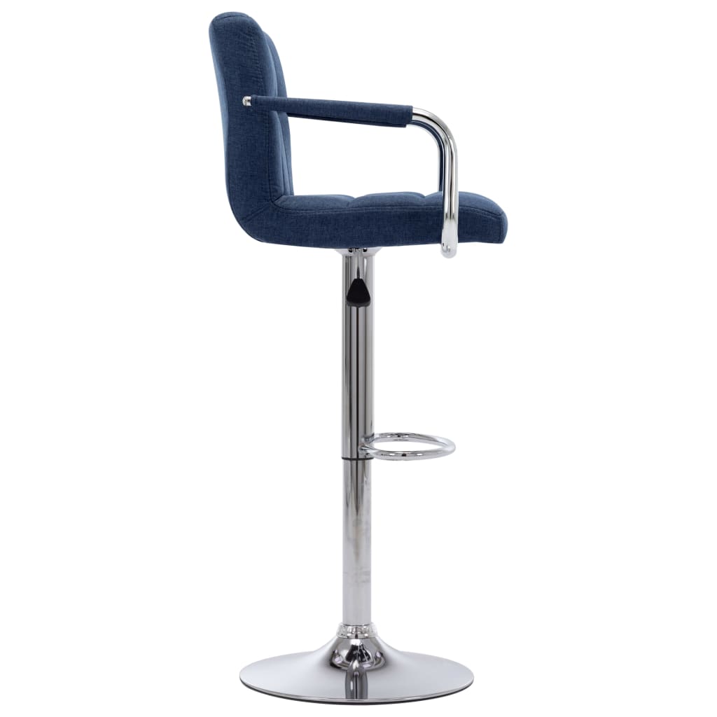 vidaXL Scaun de bar, albastru, material textil vidaXL Scaun de bar, albastru, material textil