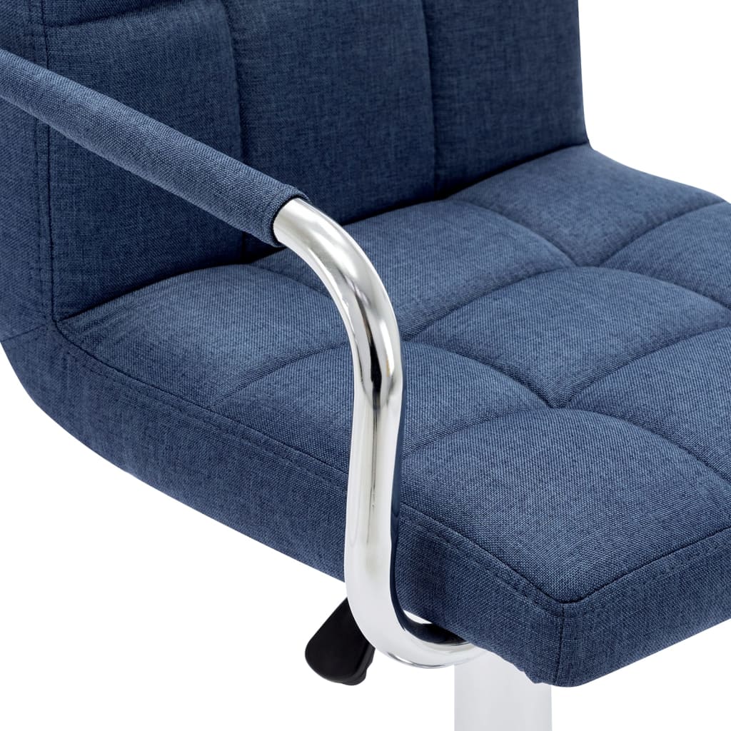 vidaXL Scaun de bar, albastru, material textil vidaXL Scaun de bar, albastru, material textil