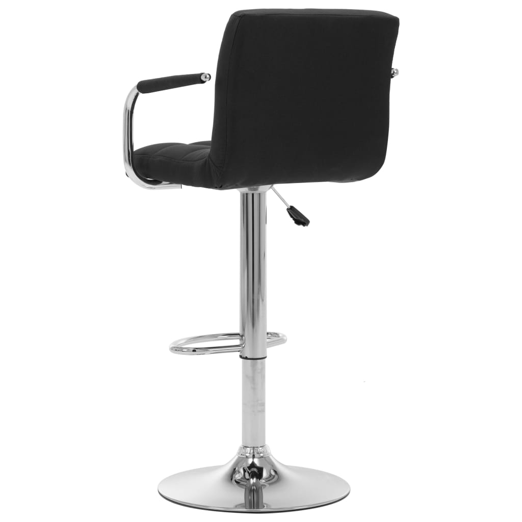 vidaXL Scaun de bar, negru, material textil vidaXL Scaun de bar, negru, material textil