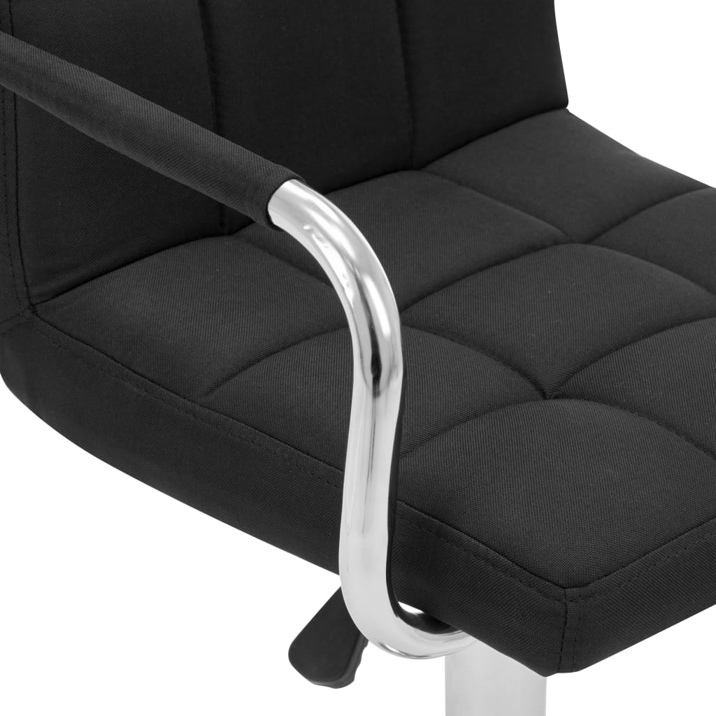 vidaXL Scaun de bar, negru, material textil vidaXL Scaun de bar, negru, material textil