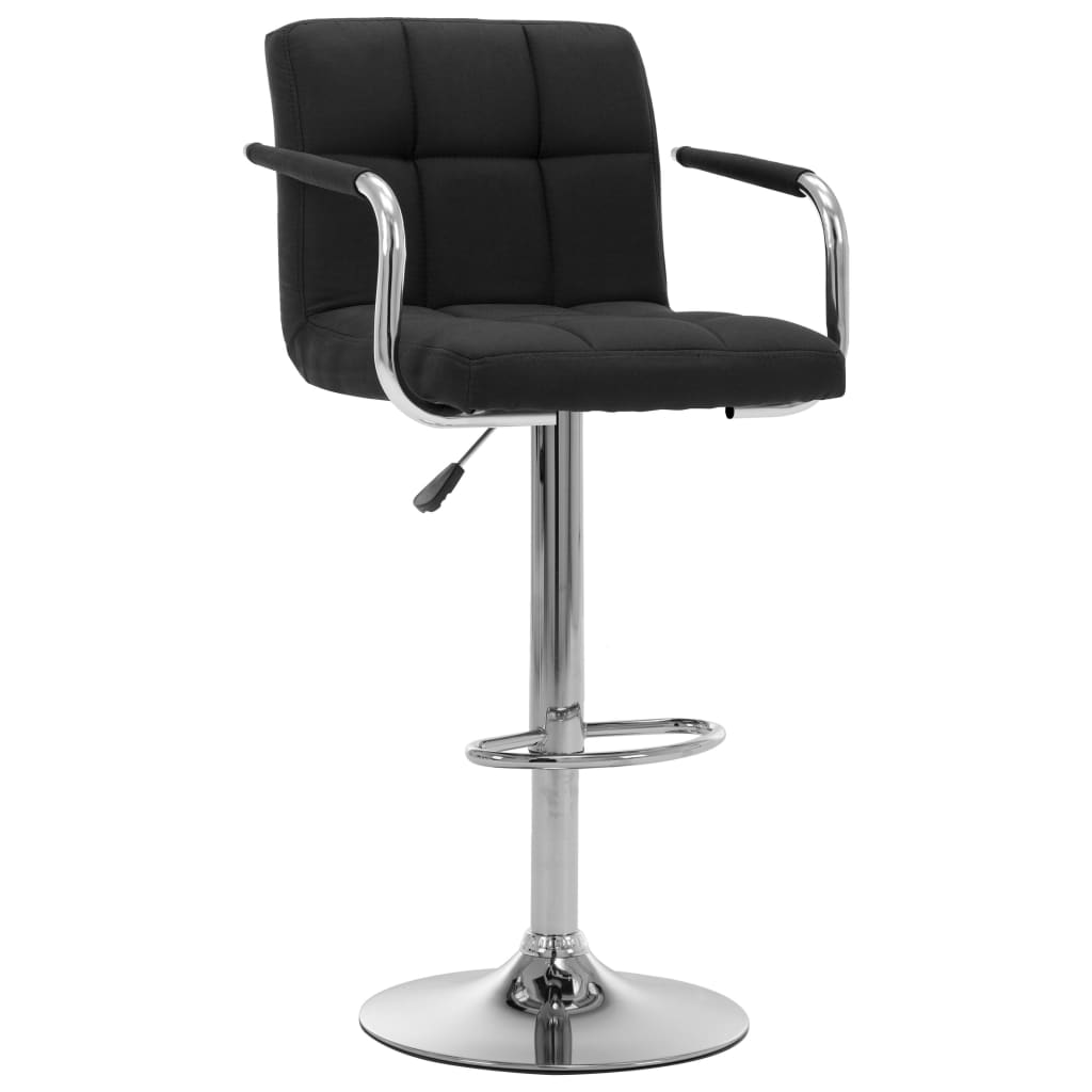 vidaXL Scaun de bar, negru, material textil vidaXL Scaun de bar, negru, material textil