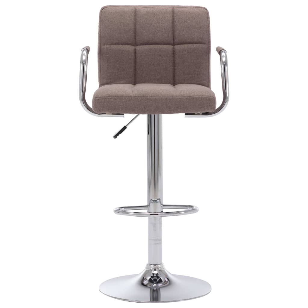 283418 vidaXL Bar Stool Taupe Fabric 283418 vidaXL Bar Stool Taupe Fabric