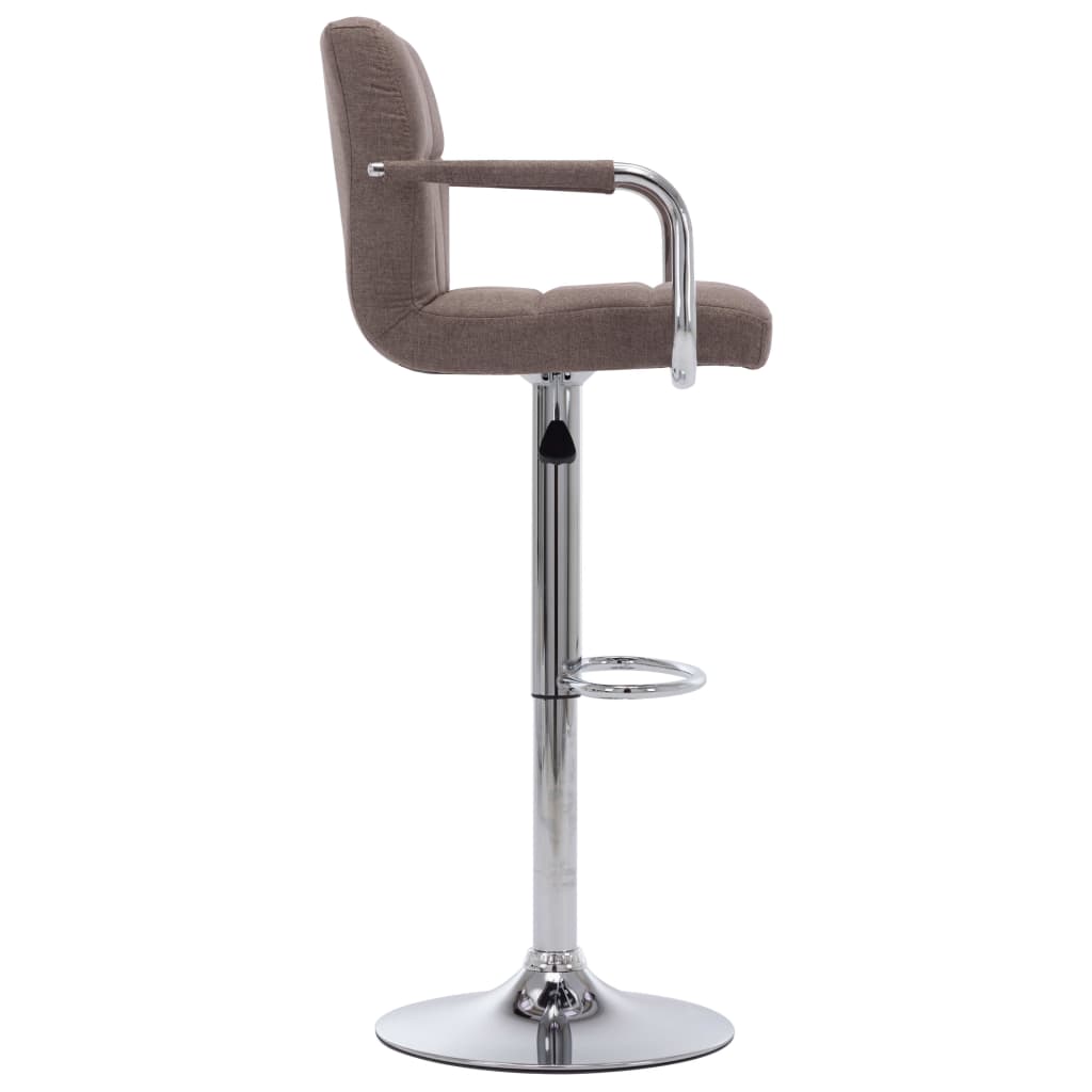 283418 vidaXL Bar Stool Taupe Fabric 283418 vidaXL Bar Stool Taupe Fabric